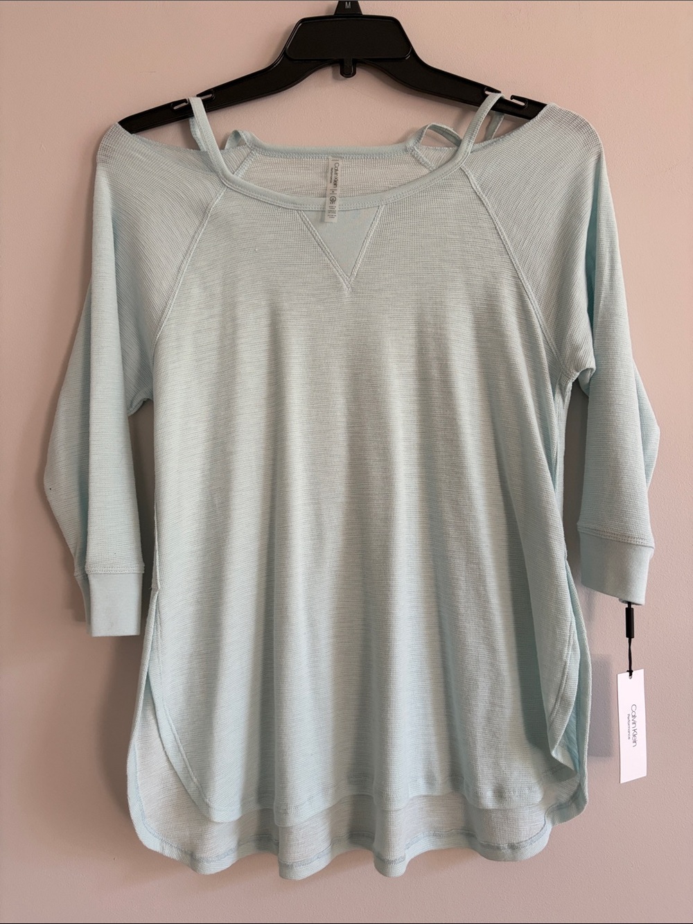 Calvin Klein Light Blue Women's Long Sleeve Lightweight Top